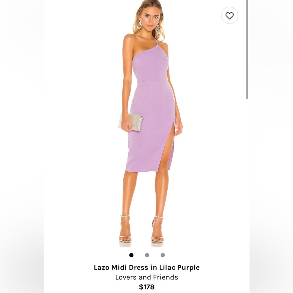 LOVERS AND FRIENDS Lazo Midi Dress in Lilac Purple